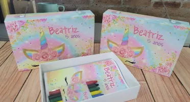 Kit Colorir Unicórnio com Caixinha Maleta