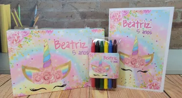 Kit Colorir Unicórnio com Caixinha Maleta