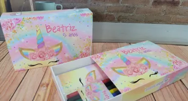Kit Colorir Unicórnio com Caixinha Maleta