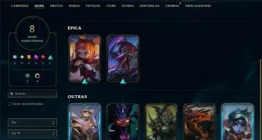 Platina 4 com 85 Champs e 8 Skins