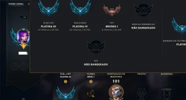 Platina 4 com 85 Champs e 8 Skins