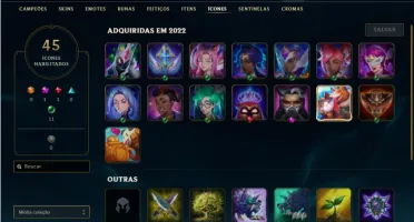 Conta Platina 2 com 23 Champs e 2 Skins + 13 Fragmentos