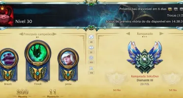 Conta Diamante 3 s7{Borda Platina} [93 Campeões] (17 Skins)