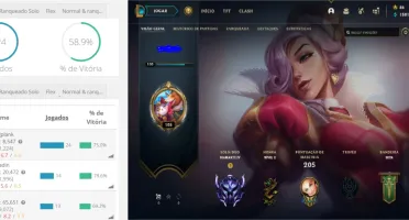Conta com skins e bordas raras e nick em inglês clean