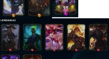 Conta diamante com 125 skins e 140 campeões e platina no tft