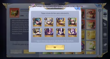 SAINT SEIYA AWAKENING - COM GEMAS AVANÇADAS E LIVROS