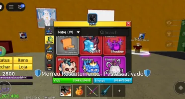 Conta LV Max com skull guitar com 3 frutas miticas