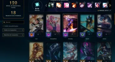 conta lol lvl 94 / esmeralda iv elo passado / platina iv.