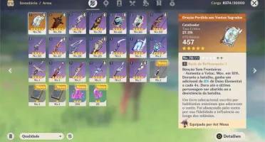 AR 38 DILUC + VENTI + MONA, 2 ARMAS 5* E OUTROS 4*