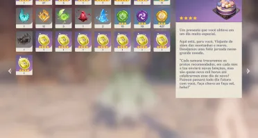 Conta Genshin Impact com 7 personagens 5 estrelas