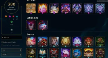 Conta LoL - 299 skins - Todos os champions - Platina 2