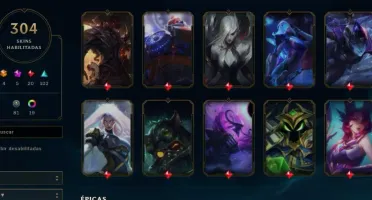 Conta LoL - 299 skins - Todos os champions - Platina 2