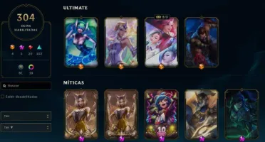 Conta LoL - 299 skins - Todos os champions - Platina 2