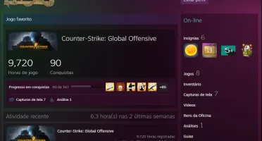 ⭐ 19 Anos/ Global Elite/ Csgo 4 Medalhas/ 9700H/ 197 Wins...