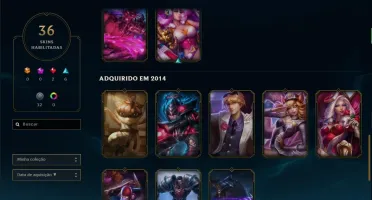 Conta LoL Ouro 3 - 36 skins