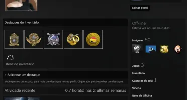Conta Global, Level 60 Steam, 5 Medalhas