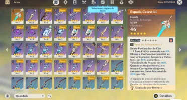 Conta genshin AR 50 com Navia C4 + Benny de Biss !