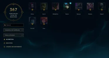 Conta platina 5, conta de 2013 , 367 campeões, 51 skins