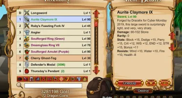 Conta Dragonfable lvl máximo
