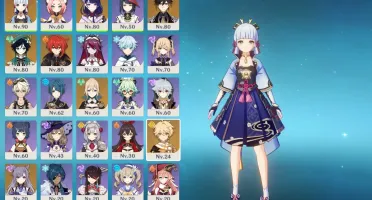 conta genshin AR55 ayaka + 3 arcontes (venti, zhongli, baal)