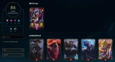 CONTA - LOL 86SKINS + VALORANT 1ºPASSE+V.ANCIFOGO/P.NEBULOSA