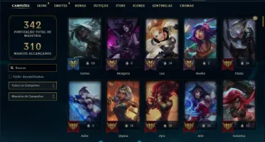 Conta Unranked com 140 Champs e 229 Skins + 1 Prestigio