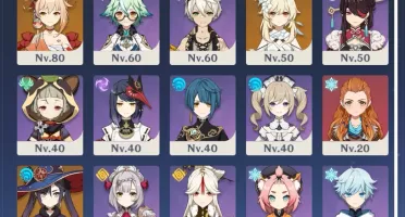 AR 50 - Raiden Shogun, Eula, Yoimiya, Kokomi, Yelan e Mona