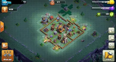 Clash Of Clans CV 10 Full barato rainha 30 e rei 27