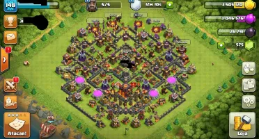 Clash Of Clans CV 10 Full barato rainha 30 e rei 27