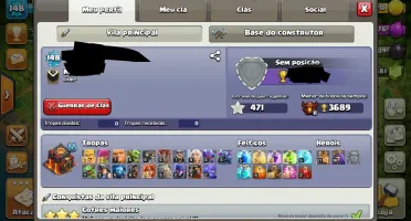 Clash Of Clans CV 10 Full barato rainha 30 e rei 27