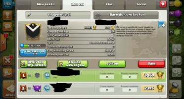 Clash Of Clans CV 10 Full barato rainha 30 e rei 27
