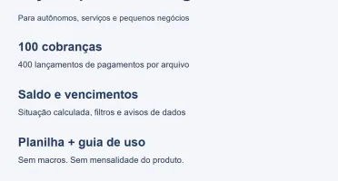 Planilha Contas a Receber com Pagamentos Parciais