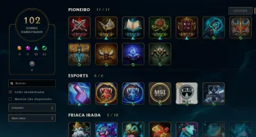 CONTA LEAGUE OF LEGENDS