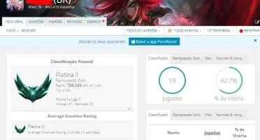 Conta Platina 2 / 62,7% Win Rate