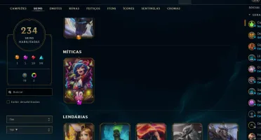 CONTA LEAGUE OF LEGENDS - 234 SKINS - LEVEL 314