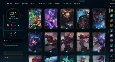 CONTA LEAGUE OF LEGENDS - 234 SKINS - LEVEL 314