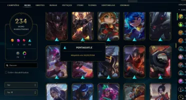 CONTA LEAGUE OF LEGENDS - 234 SKINS - LEVEL 314