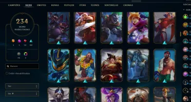 CONTA LEAGUE OF LEGENDS - 234 SKINS - LEVEL 314