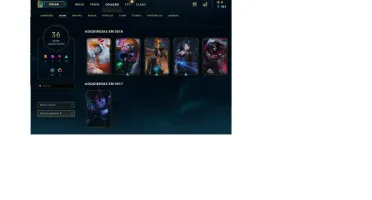 Conta lv 184,33 skins 2 ultimates e 82 champs