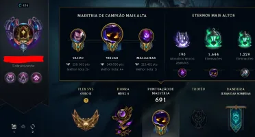 Conta League Of Legends Com Todos Os Campeões!