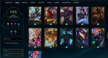 Esmeralda 3 com 150 Champs e 105 Skins + 4 Ultimates