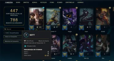 Esmeralda 3 com 150 Champs e 105 Skins + 4 Ultimates