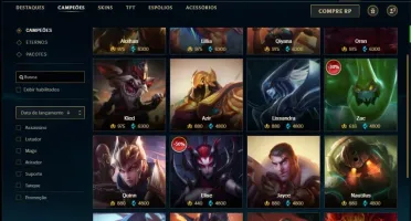 Conta platina 4 com 145 champs e 75 skins