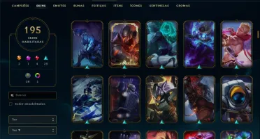 Conta LOL - 194 skins sendo 2 ult, 1 Mit, 4 Lend, 29 Epicas