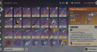 AR 59 - 17 5* ESTRELAS/10 ARMAS + PITY 72 - GENSHIN IMPACT