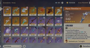AR 59 - 17 5* ESTRELAS/10 ARMAS + PITY 72 - GENSHIN IMPACT