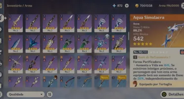 AR 59 - 17 5* ESTRELAS/10 ARMAS + PITY 72 - GENSHIN IMPACT