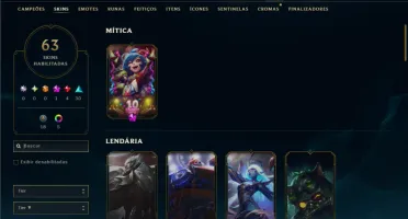 Unranked com 150 Champs e 63 Skins ( MAIN JG )