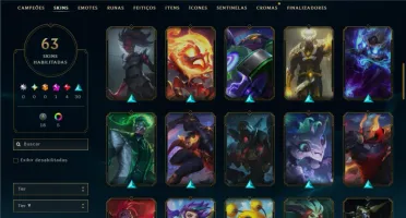 Unranked com 150 Champs e 63 Skins ( MAIN JG )