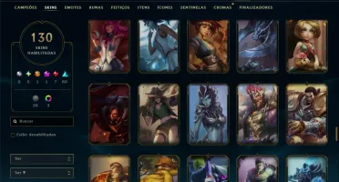 Unranked com 130 Champs e 130 Skins ( TOP / JG / MID )